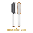 Escova Premium 5 em 1 - Alisa, Seca, Hidrata, Modela e Anti-Frizz - Bivolt - SANTANA HOUSE