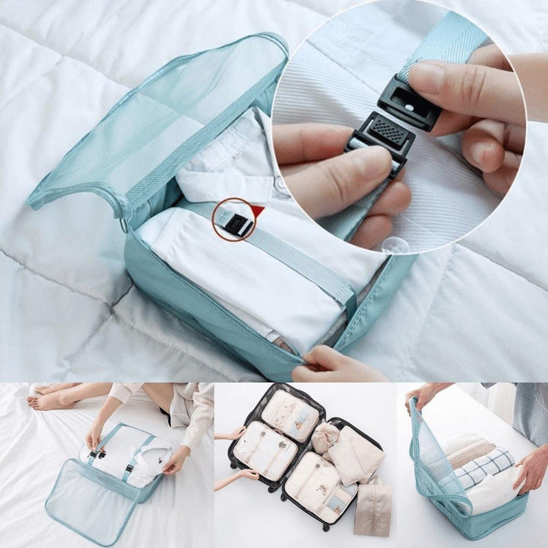 Kit 7 Bolsas Organizadoras Para Mala de Viagem STORAGE BAG - [PAGUE 4 LEVE 7 - SUPER PROMOÇÃO POR TEMPO LIMITADO] - SANTANA HOUSE