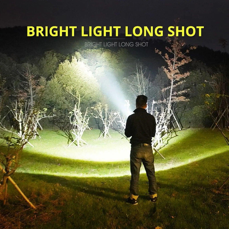 C2 XHP50 Super Powerful LED Flashlight Tactical Torch Built-in Battery USB Rechargeable Waterproof P50 Lamp Ultra Bright Lantern - SANTANA HOUSE
