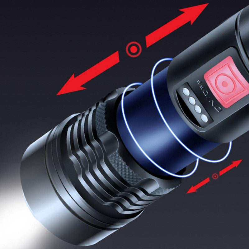 C2 XHP50 Super Powerful LED Flashlight Tactical Torch Built-in Battery USB Rechargeable Waterproof P50 Lamp Ultra Bright Lantern - SANTANA HOUSE