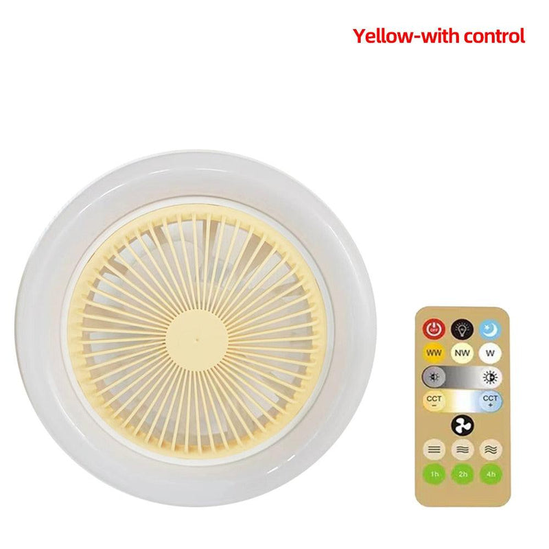 30W Ceiling Fan with Lighting Lamp E27 Converter Base with Remote Control for Bedroom Living Home Silent AC85-265V - SANTANA HOUSE