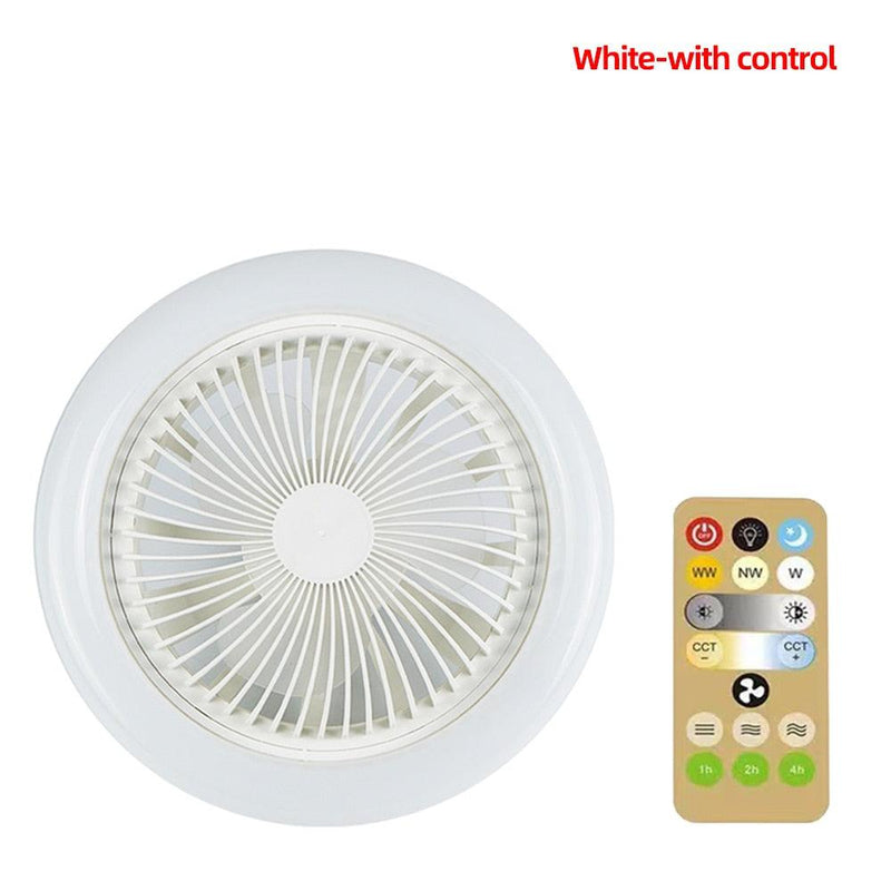 30W Ceiling Fan with Lighting Lamp E27 Converter Base with Remote Control for Bedroom Living Home Silent AC85-265V - SANTANA HOUSE