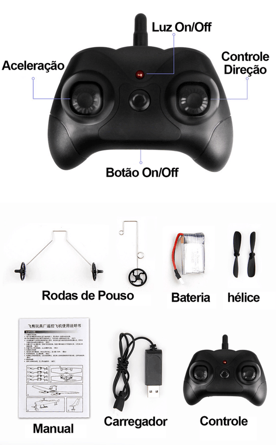 Avião de Controle Remoto Speed Plane - SANTANA HOUSE