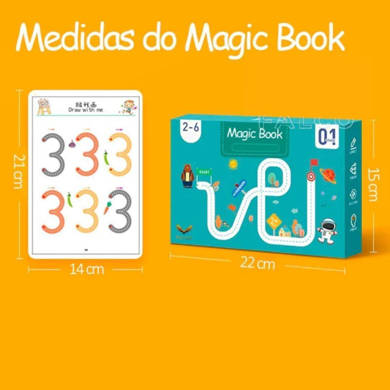 Caderno de Traço e Desenho Infantil - MagicBook - SANTANA HOUSE